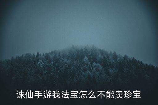 诛仙手游我法宝怎么不能卖珍宝