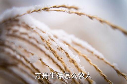 方舟生存怎么救人