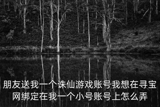 朋友送我一个诛仙游戏账号我想在寻宝网绑定在我一个小号账号上怎么弄