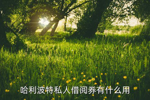 哈利波特私人借阅券有什么用