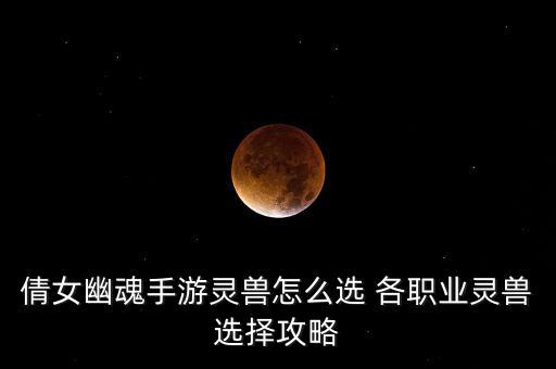 倩女幽魂手游灵兽怎么选 各职业灵兽选择攻略