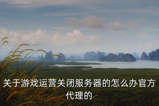 关于游戏运营关闭服务器的怎么办官方代理的