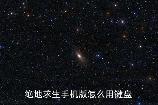 绝地求生手机版怎么用键盘