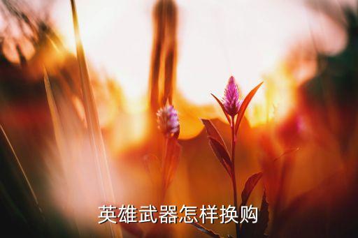 英雄武器怎样换购