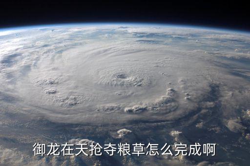 御龙在天抢夺粮草怎么完成啊