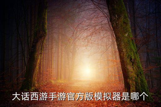 大话西游手游官方版模拟器是哪个