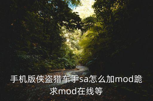 手机版侠盗猎车手sa怎么加mod跪求mod在线等