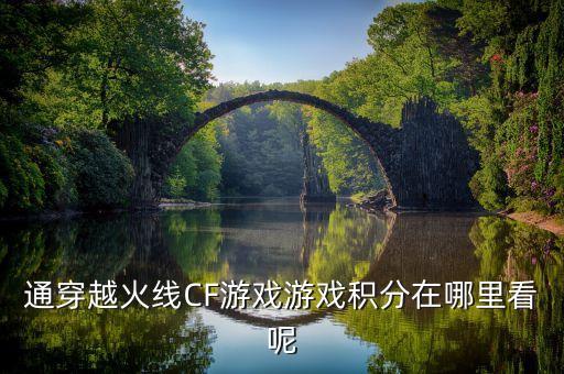 通穿越火线CF游戏游戏积分在哪里看呢