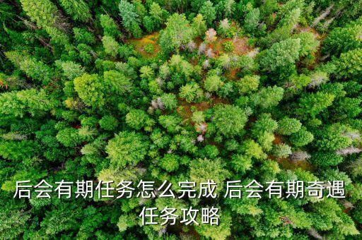 后会有期任务怎么完成 后会有期奇遇任务攻略
