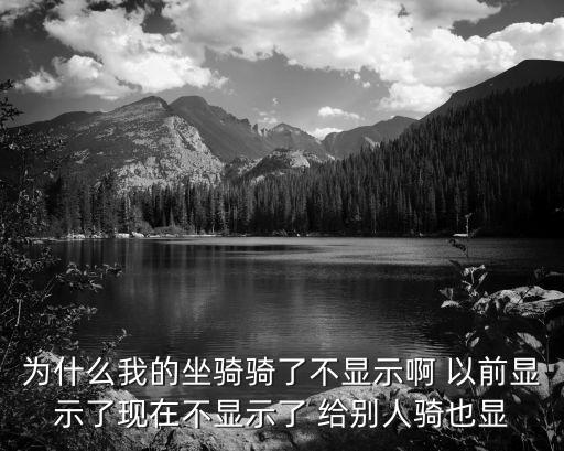 为什么我的坐骑骑了不显示啊 以前显示了现在不显示了 给别人骑也显