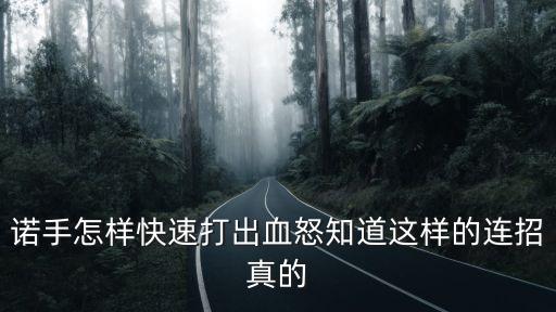 诺手怎样快速打出血怒知道这样的连招真的