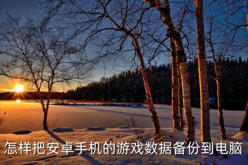 怎样把安卓手机的游戏数据备份到电脑
