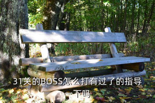 31关的BOSS怎么打有过了的指导一下吗