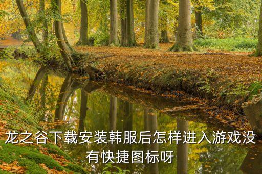 龙之谷下载安装韩服后怎样进入游戏没有快捷图标呀