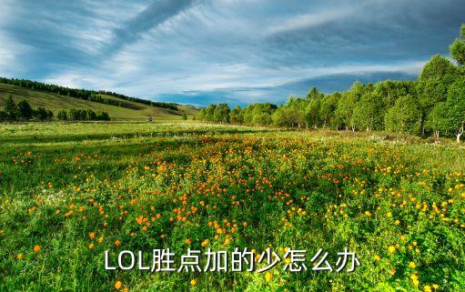 LOL胜点加的少怎么办