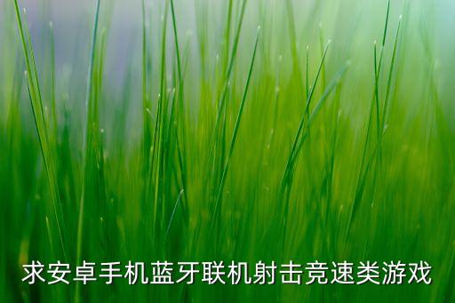 求安卓手机蓝牙联机射击竞速类游戏