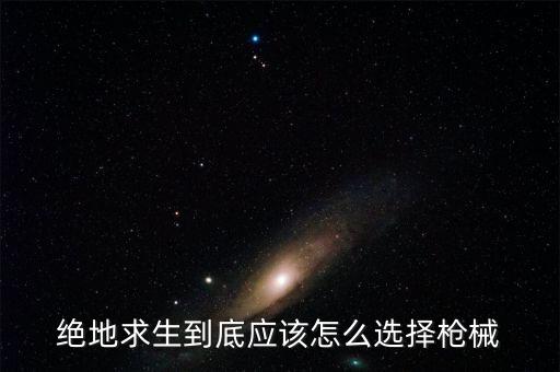 绝地求生到底应该怎么选择枪械