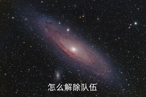 怎么解除队伍