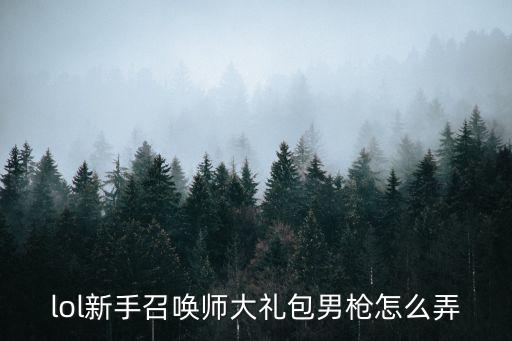 lol新手召唤师大礼包男枪怎么弄