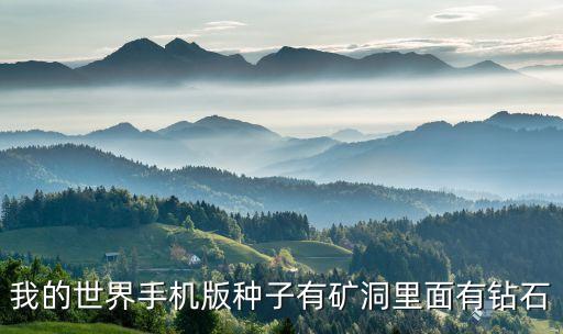 我的世界手机版种子有矿洞里面有钻石