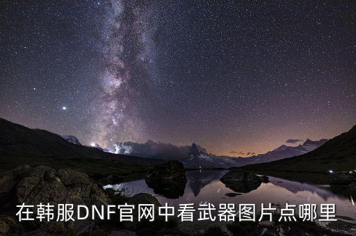 在韩服DNF官网中看武器图片点哪里