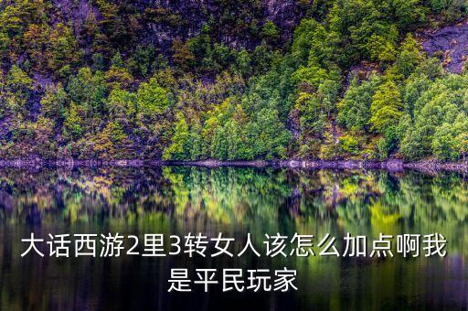 大话西游2里3转女人该怎么加点啊我是平民玩家