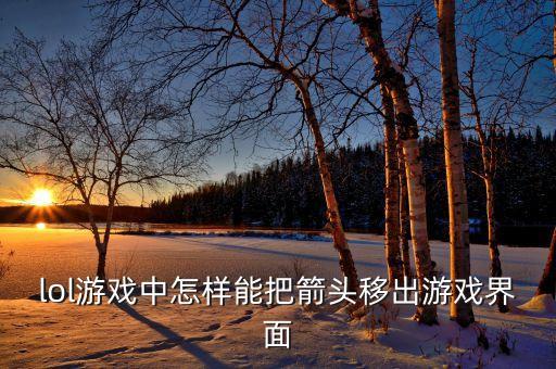lol游戏中怎样能把箭头移出游戏界面