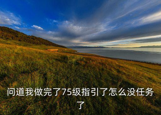 问道我做完了75级指引了怎么没任务了