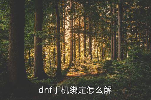 dnf手机绑定怎么解