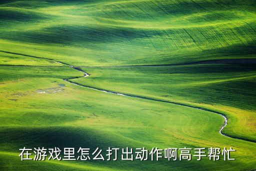 在游戏里怎么打出动作啊高手帮忙