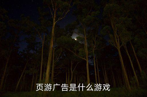 页游广告是什么游戏
