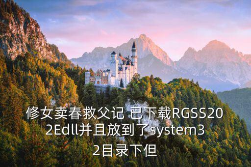 修女卖春救父记 已下载RGSS202Edll并且放到了system32目录下但