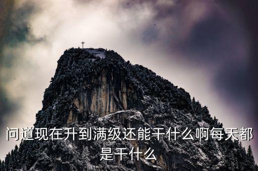 问道现在升到满级还能干什么啊每天都是干什么