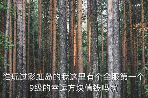 谁玩过彩虹岛的我这里有个全服第一个9级的幸运方块值钱吗就