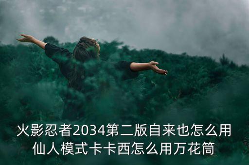 火影忍者2034第二版自来也怎么用仙人模式卡卡西怎么用万花筒