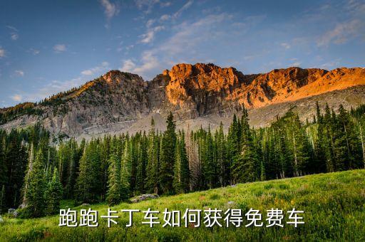 跑跑卡丁车如何获得免费车
