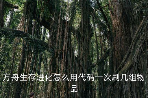 方舟生存进化怎么用代码一次刷几组物品