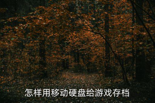 怎样用移动硬盘给游戏存档