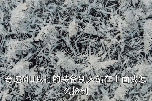 奇迹手游怎么捡装备技巧，奇迹MU我打的装备别人站在上面我怎么捡到