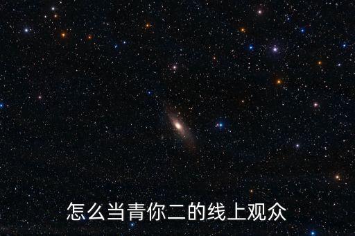 怎么当青你二的线上观众