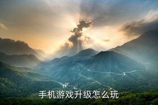 手机游戏升级怎么玩