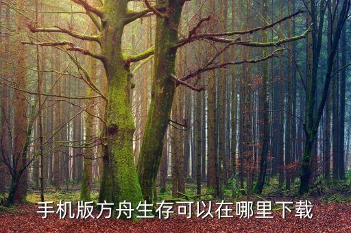 手机版方舟生存可以在哪里下载