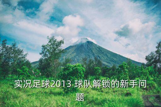 实况足球2013 球队解锁的新手问题