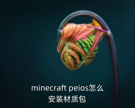 minecraft peios怎么安装材质包