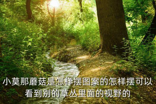小莫那蘑菇是怎样摆图案的怎样摆可以看到别的草丛里面的视野的