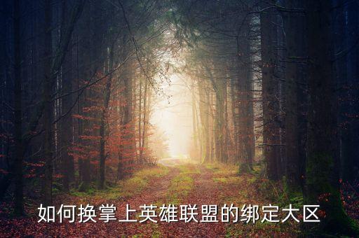 如何换掌上英雄联盟的绑定大区
