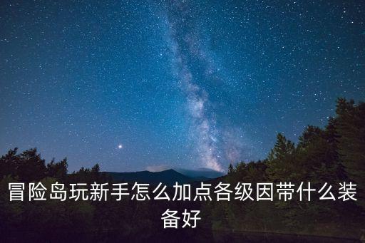 冒险岛玩新手怎么加点各级因带什么装备好
