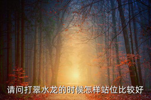 请问打翠水龙的时候怎样站位比较好