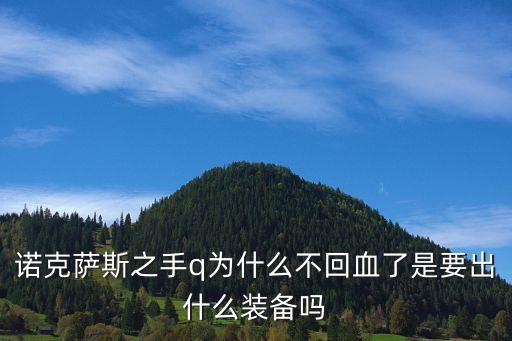 诺克萨斯之手q为什么不回血了是要出什么装备吗
