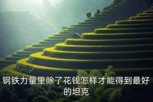 钢铁力量里除了花钱怎样才能得到最好的坦克